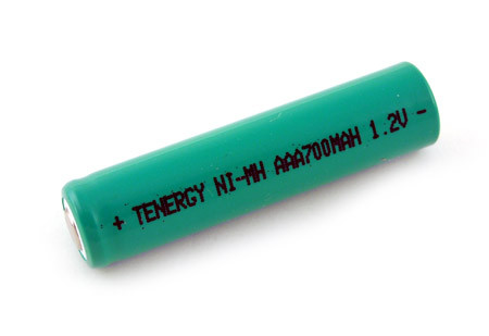 Tenergy AAA 700mAh NiMH Flat Top Rechargeable Battery No Tabs