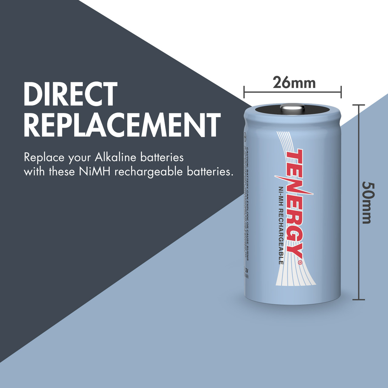Tenergy C 5000mAh NiMH Rechargeable Battery