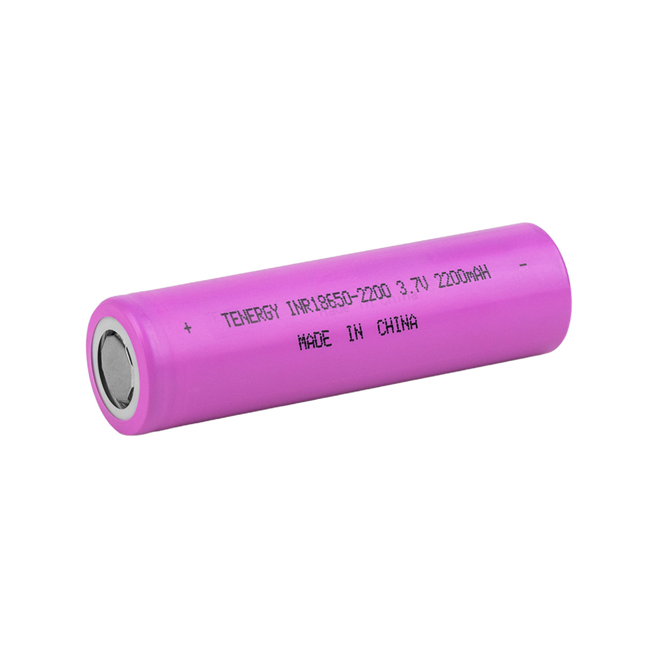Tenergy Li-ion 18650 Cylindrical 3.7V 2200mAh Flat Top Rechargeable Battery - UL Listed