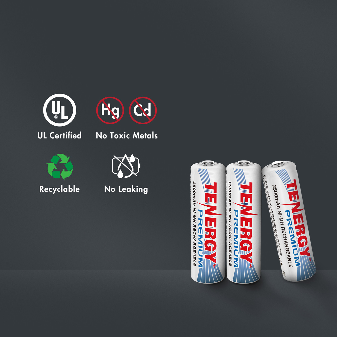 UL certified AA batteries feature a no-leaking design, providing a reliable, recyclable power source for household use.