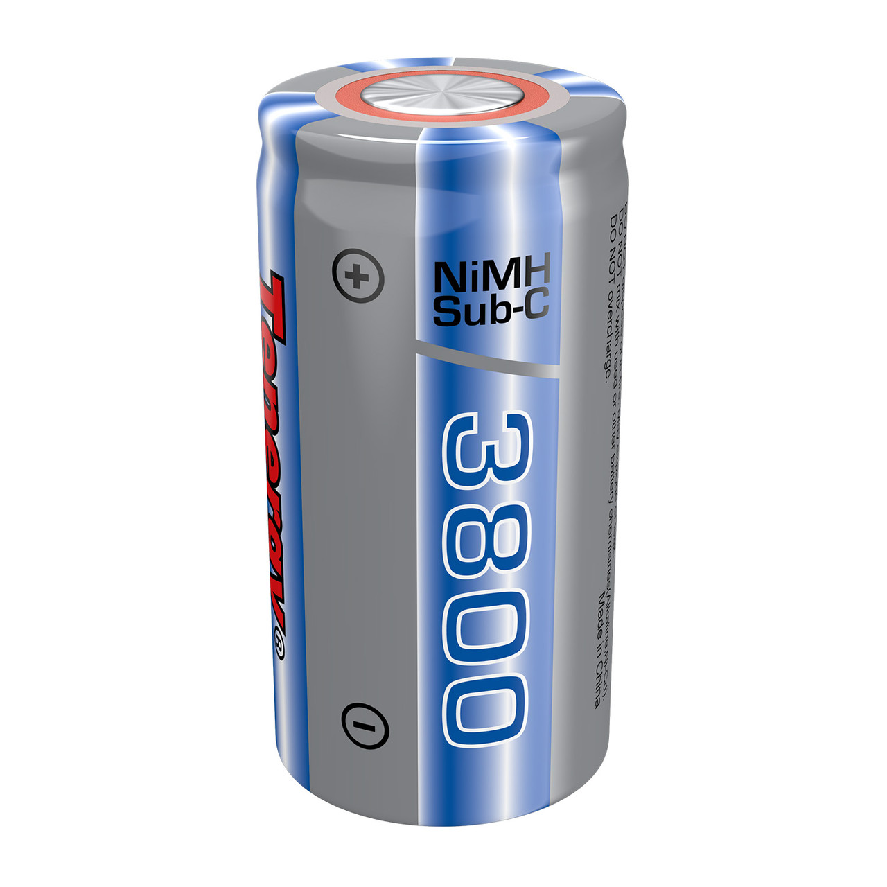 Single Tenergy NiMH Sub-C 3800mAh battery cell used as a high-capacity replacement for industrial electronics.