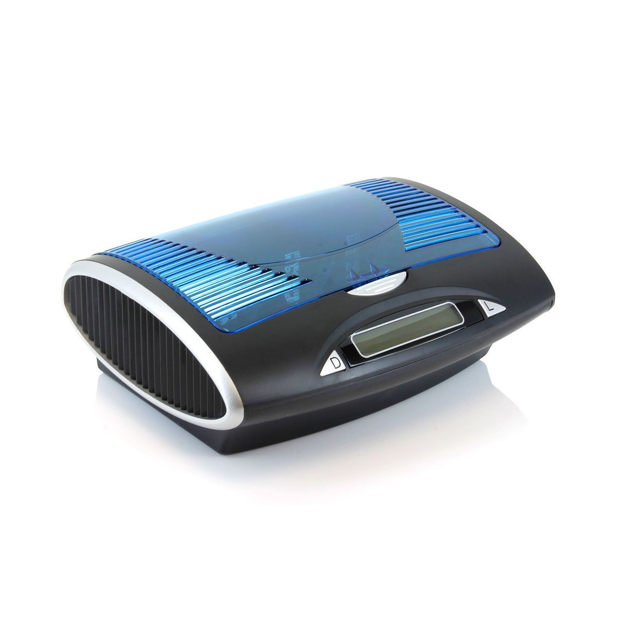 Universal battery charger with a blue protective cover for tech enthusiasts seeking organized power.