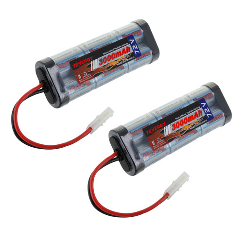 Tenergy NiMH 7.2V 3000mAh Battery Pack 2-pack Tamiya Connector for RC Cars