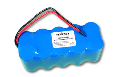 Tenergy 12V 5000mAh NiCd Battery Pack  Pack, 10S1P, 60Wh, 4A Rate. Custom NTC, PTC, connectors, or configs available.