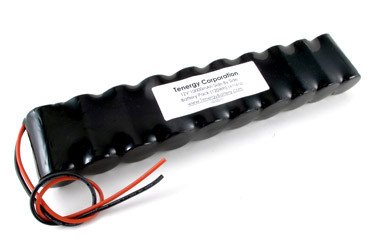Tenergy 12V 10000mAh NiMH Battery Pack, 10S1P, 120.0Wh, 10A Rate. Custom NTC, PTC, connectors, or configs available.