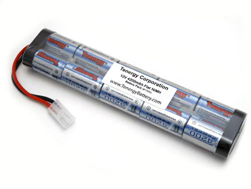 Tenergy 12V 4200mAh NiMH Battery Pack, 10S1P, 50.4Wh, 30A Rate. Custom NTC, PTC, connectors, or configs available.