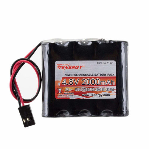 Tenergy NiMH 4.8V 2000mAh Flat Receiver RX Battery Pack for RC Airplanes (11001)