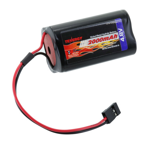 Rechargeable 2000mAh battery pack with a universal Hitec connector designed for remote control hobbyist applications.