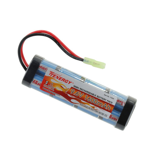 Tenergy 9.6V 1600mAh NiMH battery pack offers high performance for automatic electric guns.
