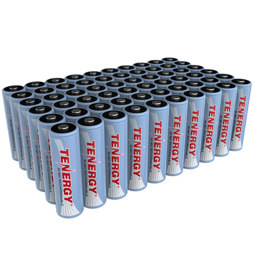 A 60-pack of NiMH rechargeable batteries offers a high-capacity bulk power solution for professional and industrial use.