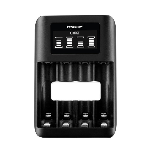 TN474U, 4-Bay NiMH Battery Charger with LCD Display and USB input