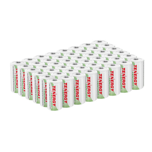 Tenergy Centura rechargeable C batteries feature low self-discharge technology for reliable long-term power in high-drain household electronics.