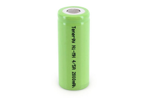 Tenergy 4/5A 2000mAh NiMH Flat Top Rechargeable Battery No Tabs