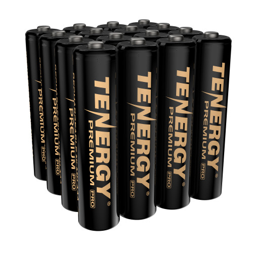 A 16-pack of Tenergy Premium Pro NiMH batteries provides reliable energy for everyday household electronics.