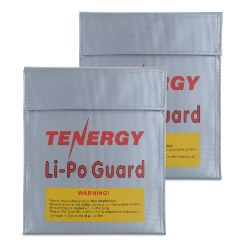 Tenergy 2-pk, Fire Retardant Lipo Battery Bag for Charging and Storage, 7x9inches each					