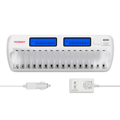 The Tenergy TN438 smart charger includes worldwide voltage support and a car plug for universal charging needs.