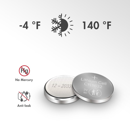 Tenergy CR1632 3V Lithium Button Cells, 5pcs (1 Card) - Tenergy Power