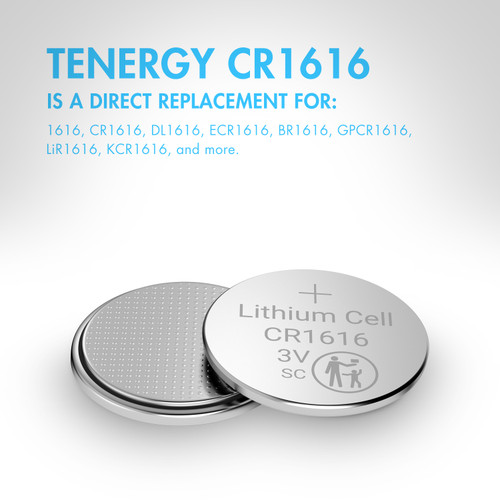 Tenergy CR2450 3V Lithium Button Cells 5 Pack (1 Card)