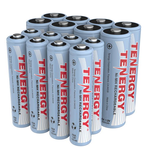 Tenergy NiMH rechargeable batteries in AA and AAA sizes provide a high capacity power source for various household electronics.