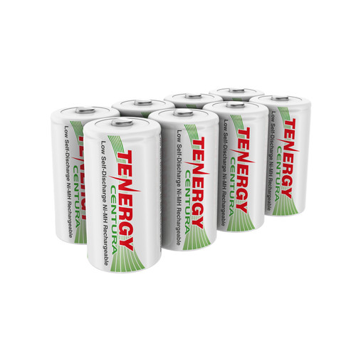 Tenergy Centura D 8000mAh NiMH Rechargeable Batteries, 16pk - Tenergy