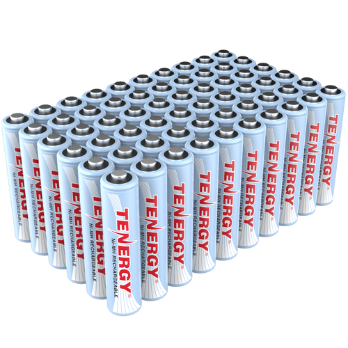 A 60-pack of NiMH rechargeable batteries offers a high-capacity bulk power solution for professional and industrial use.