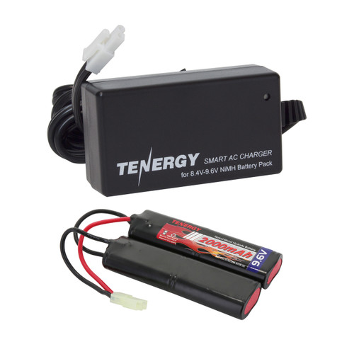 A smart AC charger and 2000mAh NiMH battery combo provides a complete power kit for airsoft enthusiasts.