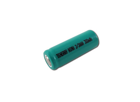 Tenergy 2/3 AAA 300mAh NiMH Flat Top Rechargeable Battery