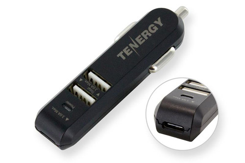 Tenergy 25W USB 3-Port Universal High Speed Car Charger - Tenergy