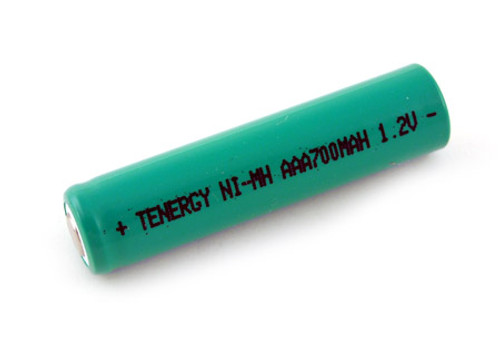 Tenergy AAA 700mAh NiMH Flat Top Rechargeable Battery