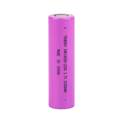 Tenergy Li-ion 18650 Cylindrical 3.7V 2200mAh Flat Top Rechargeable Battery - UL Listed