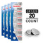 Tenergy CR1220 3V Lithium Button Cells, 20pcs (4 x Cards)