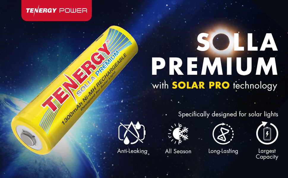Higher Capacity battery Specifically designed for solar lights with Anti-leaking for all season.