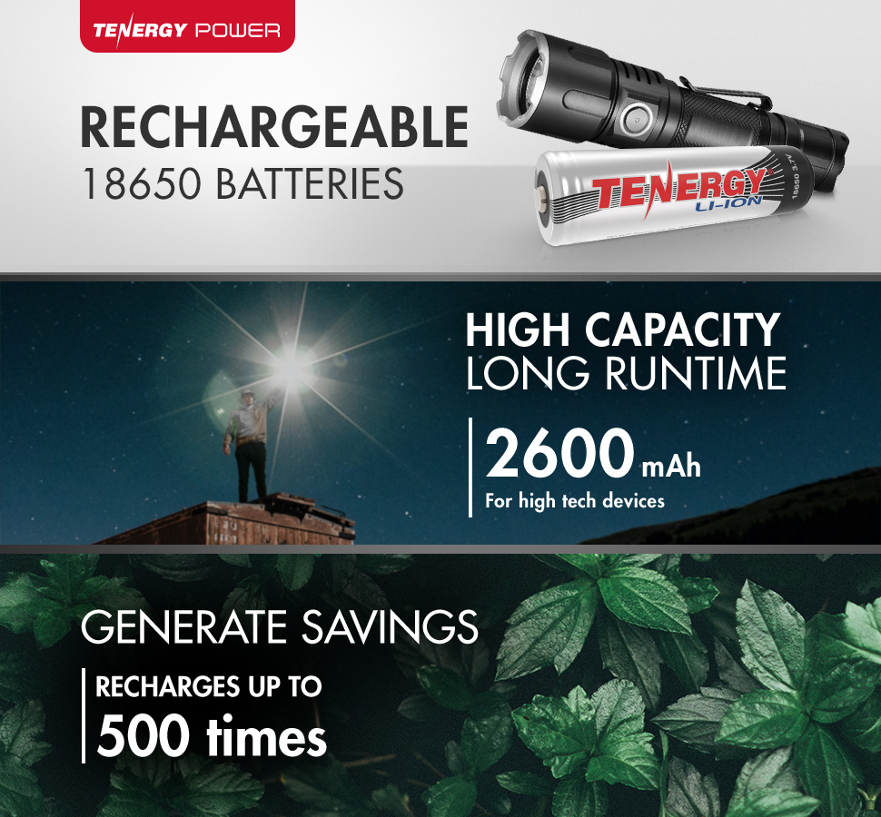 Rechargeable 18650 Batteries: High Capacity and Long Runtime