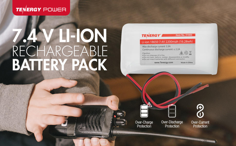 Tenergy 18650 3.7V 2600mAh Li-Ion Rechargeable Battery - Tenergy