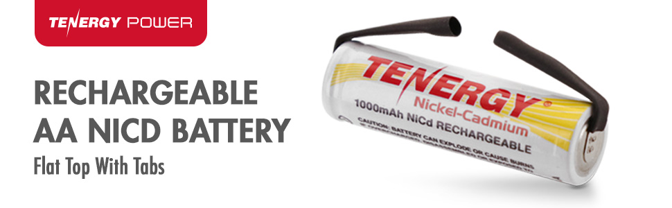 Tenergy D 5000mAh NiCd Button Top Rechargeable Batteries, 16pk - Tenergy