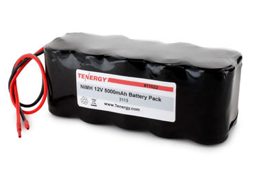 AT: Tenergy 12V 5000mAh NiMH Rechargeable Battery Pack (10S1P, 60.0Wh, 5A Rate)