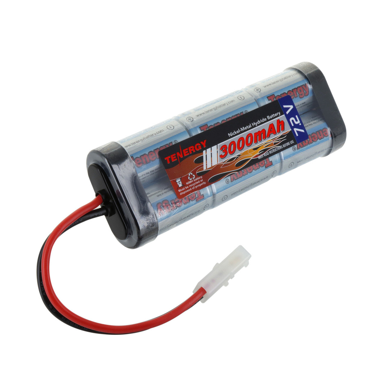 Tenergy NiMH 7.2V 3000mAh Battery Pack w/ Tamiya Connector, for RC Cars