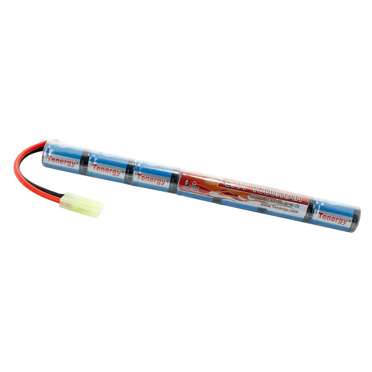 Tenergy Airsoft NiMH 8.4V 1600mAh Stick Battery Pack w/ Mini Tamiya Connector