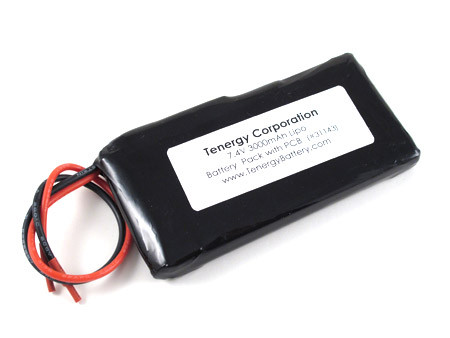AT: Tenergy LiPo 7.4V 3000mAh Rechargeable Battery Pack (2S1P, 22.2Wh, 3A, Bare Leads)