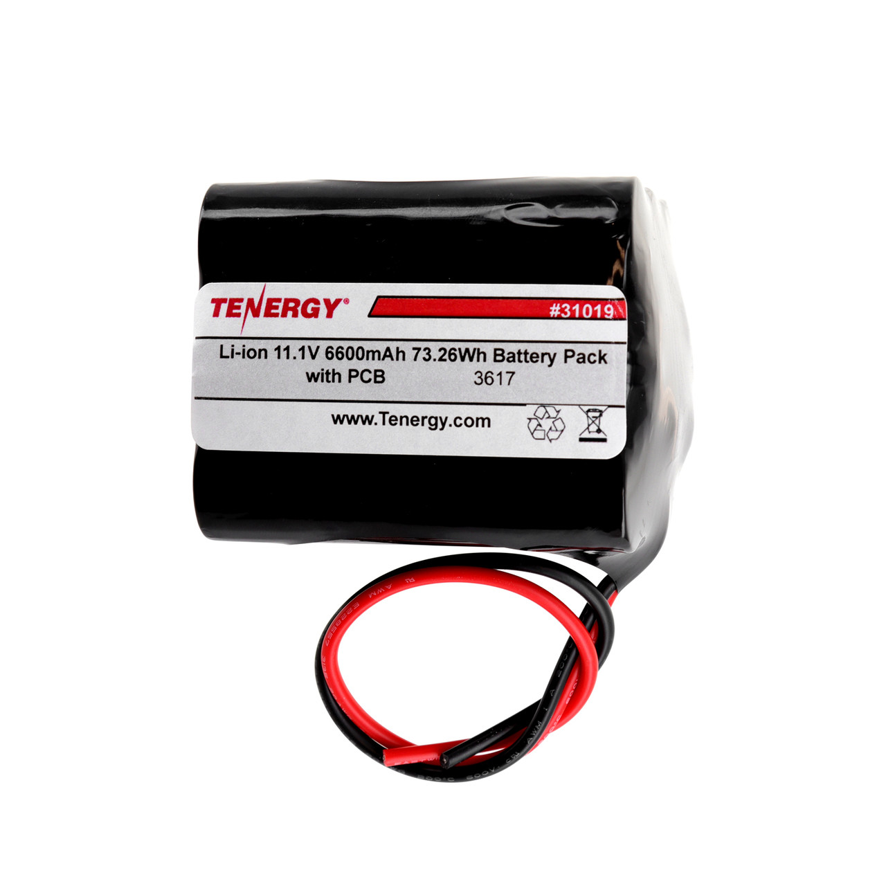 AT: Tenergy Li-ion 18650 10.8V 6600mAh Rechargeable Battery Pack w/ PCB (3S3P, 71.28Wh, 5.7A Rate)