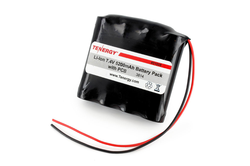 AT: Tenergy Li-Ion 18650 7.4V 5200mAh Rechargeable Battery Pack w/ PCB (2S2P, 38.48Wh, 5A Rate)