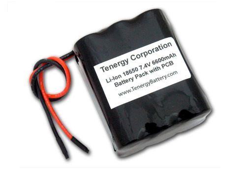 AT: Tenergy Li-Ion 18650 7.4V 6600mAh Rechargeable Battery Pack w/ PCB (2S3P, 48.84Wh, 5A Rate)