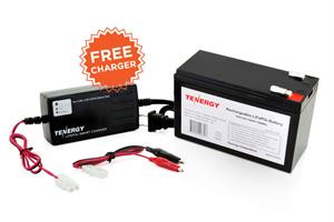 Tenergy 12.8V 10Ah LiFePO4 Rechargeable Battery + FREE 12.8V 1.5A LiFePO4 Battery Charger (#01303) (DGR-A)