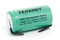 Tenergy 1.2V D cell battery featuring flat solder tabs for custom battery pack assembly and industrial power applications.
