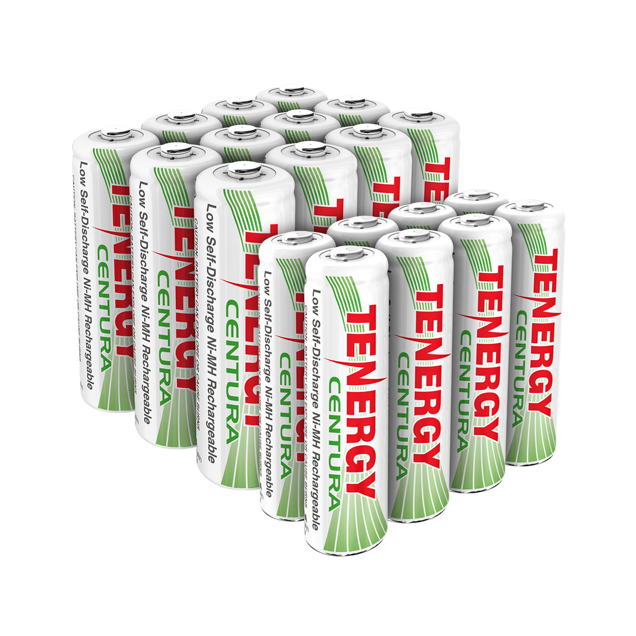 Combo: 20pcs Tenergy Centura NiMH 1.2V Rechargeable Batteries, (12AA/8AAA)