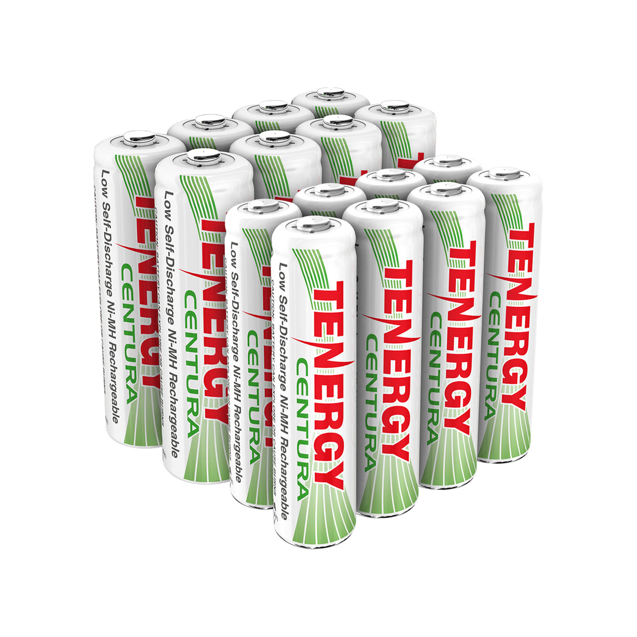Combo: 16pcs Tenergy Centura NiMH 1.2V Rechargeable Batteries, (8AA/8AAA)