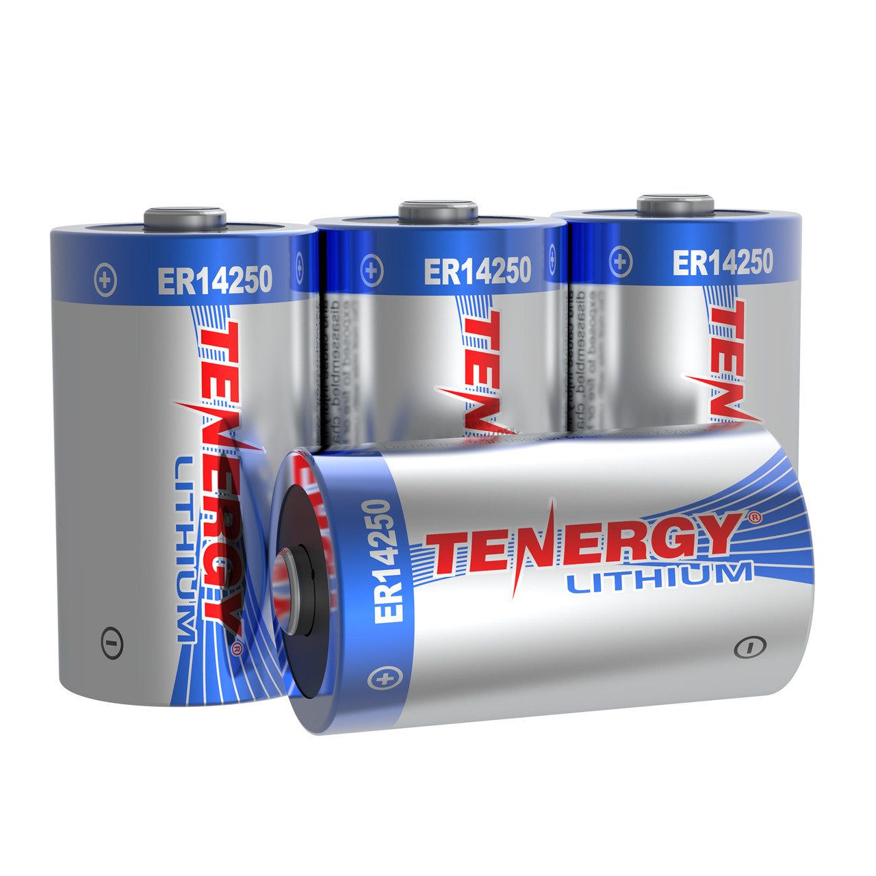 Tenergy Primary Lithium Thionyl Chloride Battery 1/2 AA 3.6V 1200mAh (ER14250) (non Rechargeable) - 4 Pack