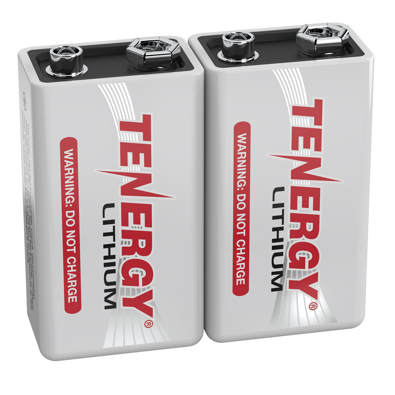 Tenergy 2-Pack 9V Lithium Battery, 1200mah with 10 years shelf life - [Non-Rechargeable]