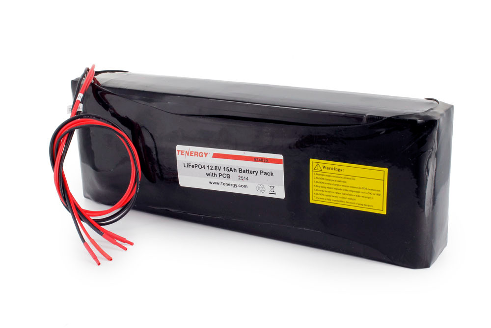 AT: Tenergy 12.8V 15Ah LiFePO4 Battery Pack with PCB (DGR-A)