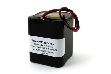 AT: Tenergy Li-ion 18650 7.4V 10,400mAh Rechargeable Battery Pack w/ PCB (2S4P, 76.96Wh, 5A Rate)
